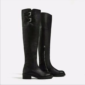 Zara leather boots